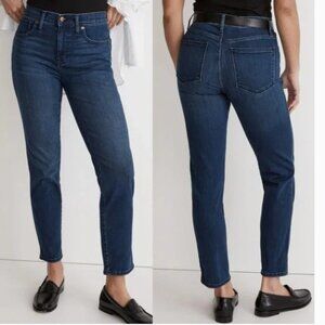 Madewell Brand Women's size 29 Mid-Rise Stovepipe Denim Jeans Dark Wash